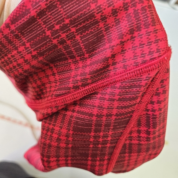 Outdoor Voices Move Free Red Legging Bra Pomegranate Red Plaid Compression Set M - Picture 15 of 17
